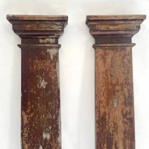 A Pair Of English Oak Pilasters 